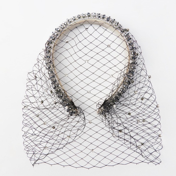 Zara rhinestone mesh quilted headband NWT - Picture 3 of 6